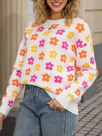 Floral Crew Neck Sweater (16)