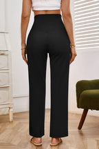 High Waist Wide Leg Pants Pockets (25)