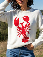 Lobster Graphic Crew Neck Sweater