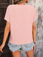 Round Neck Short Sleeve Blouse (14)