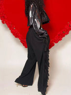 Wide-leg Pants Fringed Details (12)