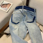 Contrast Wide Leg Jeans photo 1