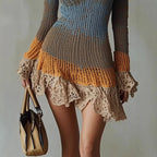 Long Sleeve Knit Cropped Skirt photo 1