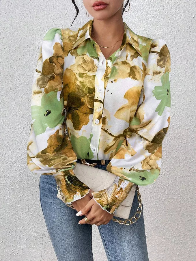 Floral Print Long Sleeve Shirt (8)