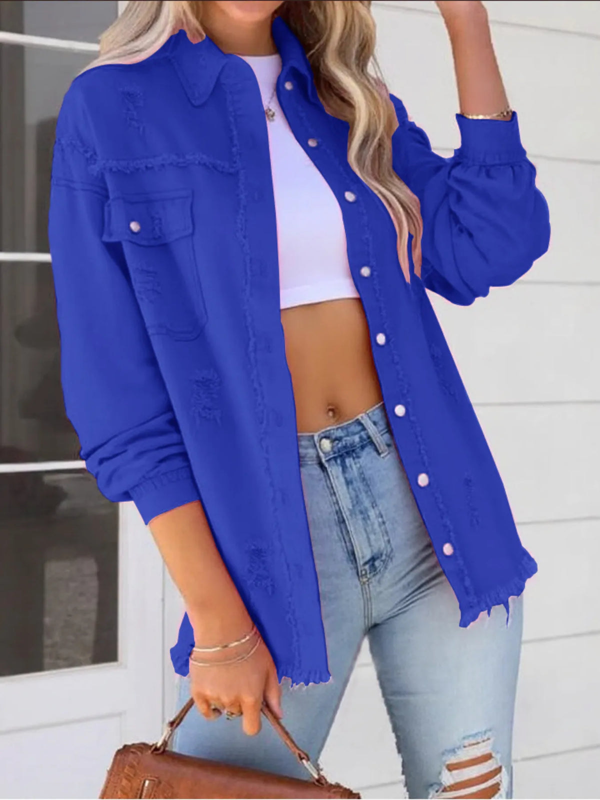Distressed Denim Jacket Frayed Edges (34)