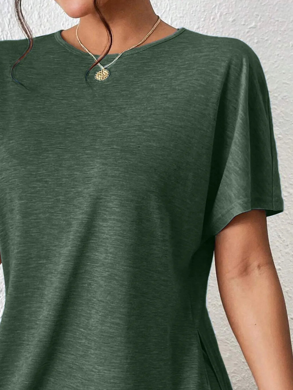 Casual Round Neck T-shirt Shorts Set (18)