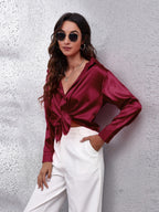 Collared Neck Buttoned Long Sleeve Shirt (20)