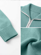 Quarter-zip Dropped Shoulder Sweater (9)