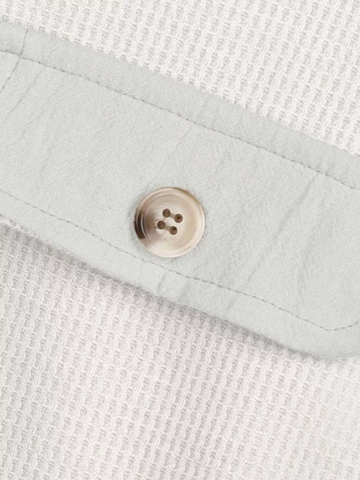 Oversized Waffle Knit Button-up Jacket (12)
