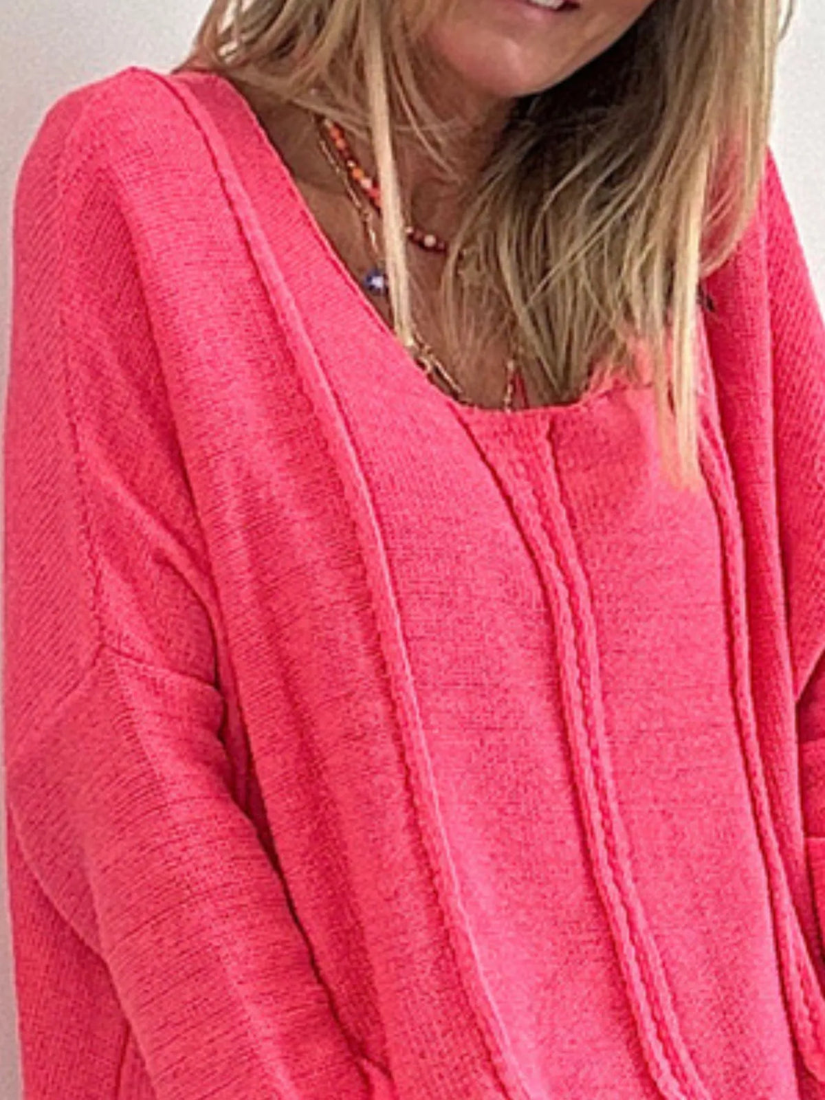High-low Drop Shoulder Sweater (10)
