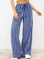 Striped Wide-leg Drawstring Pants (9)