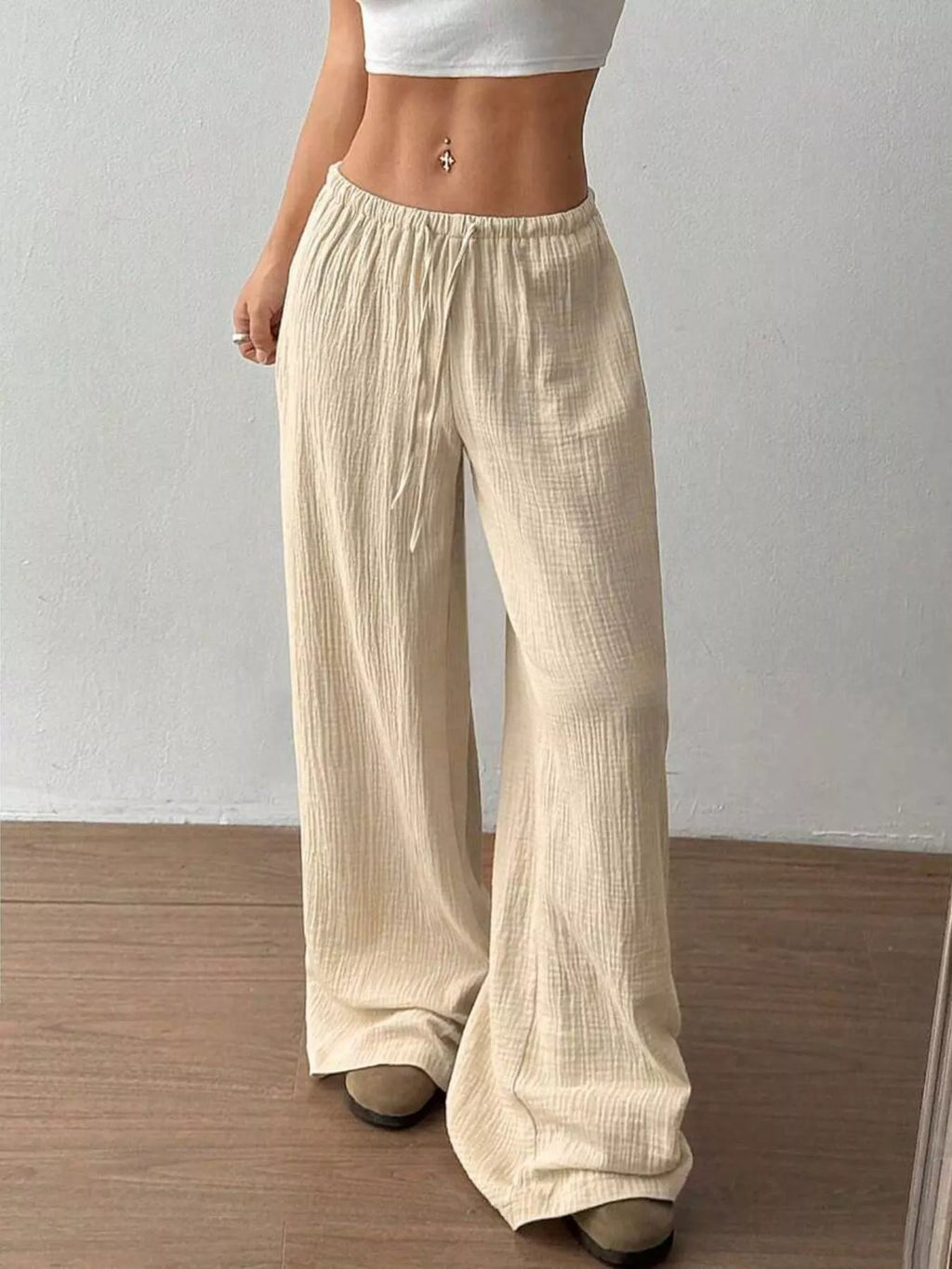 Wide-leg Drawstring Pants (28)