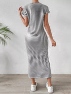 Striped Tie-waist Midi Dress (6)