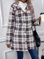 Full Size Button-down Hooded Outerwear Plus