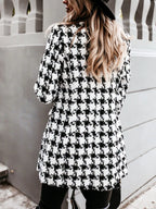 Plaid Tweed Double-breasted Coat (6)