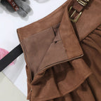Brown Suede Cake Skirt photo 4