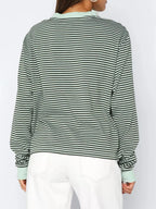 Striped Oversized Round Neck Sweatshirt (2)
