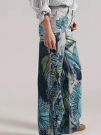 Printed Wide Leg Jeans (10)