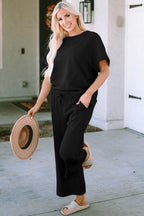 Short Sleeve Top Pants Set (3)