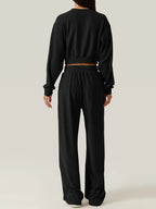 Crisscross Round Neck Top Drawstring Pants Set (12)