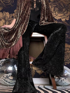Velvet High Waist Flared Pants (12)
