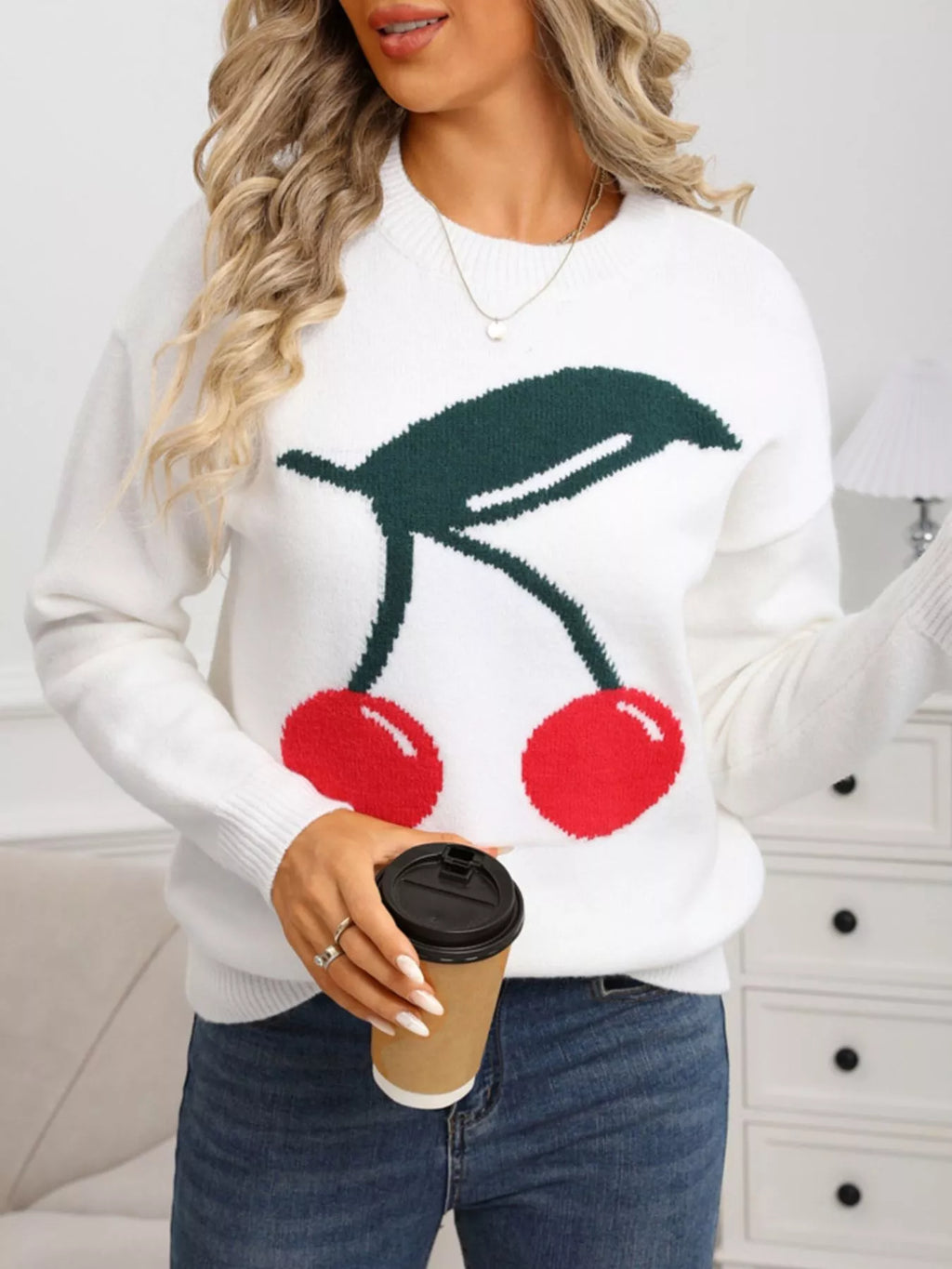 Cherry Round Neck Sweater (5)