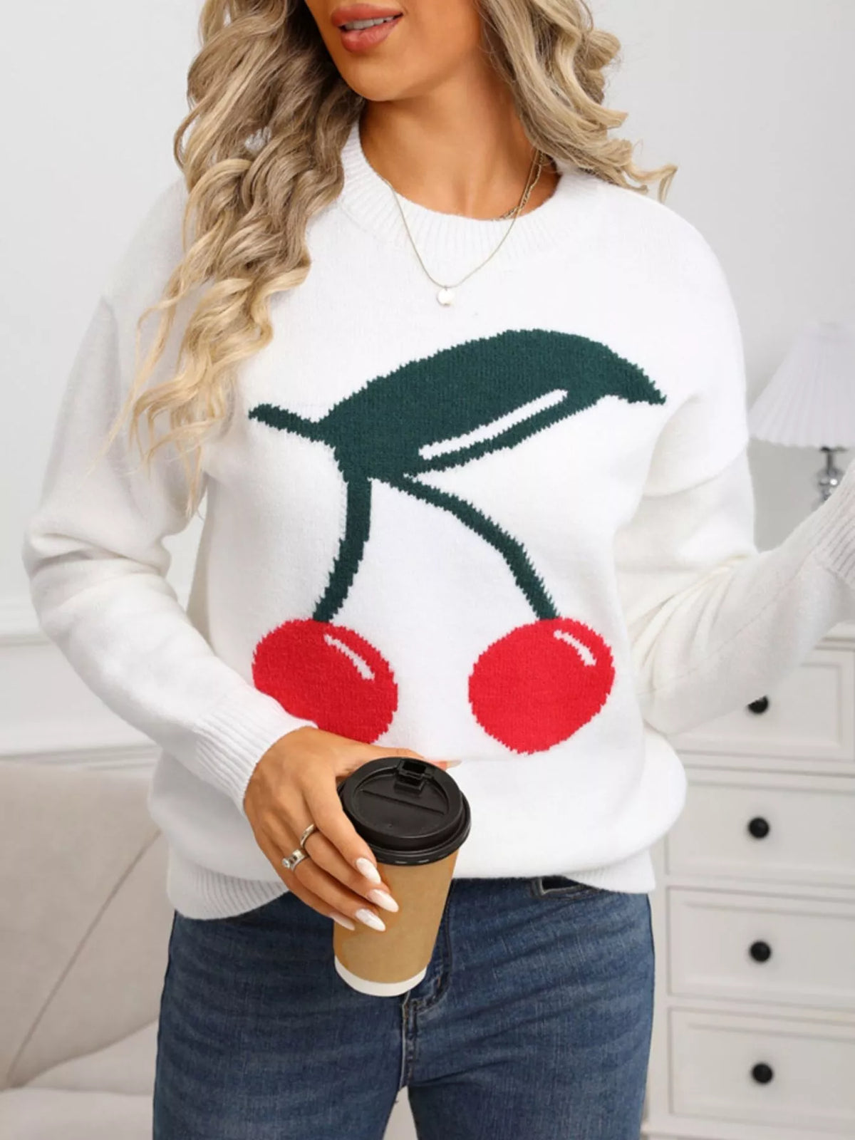 Cherry Round Neck Sweater (5)