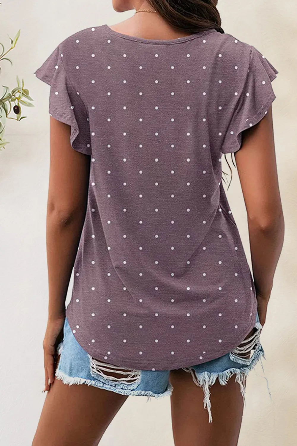 Printed Round Neck Short Sleeve T-shirt (30)