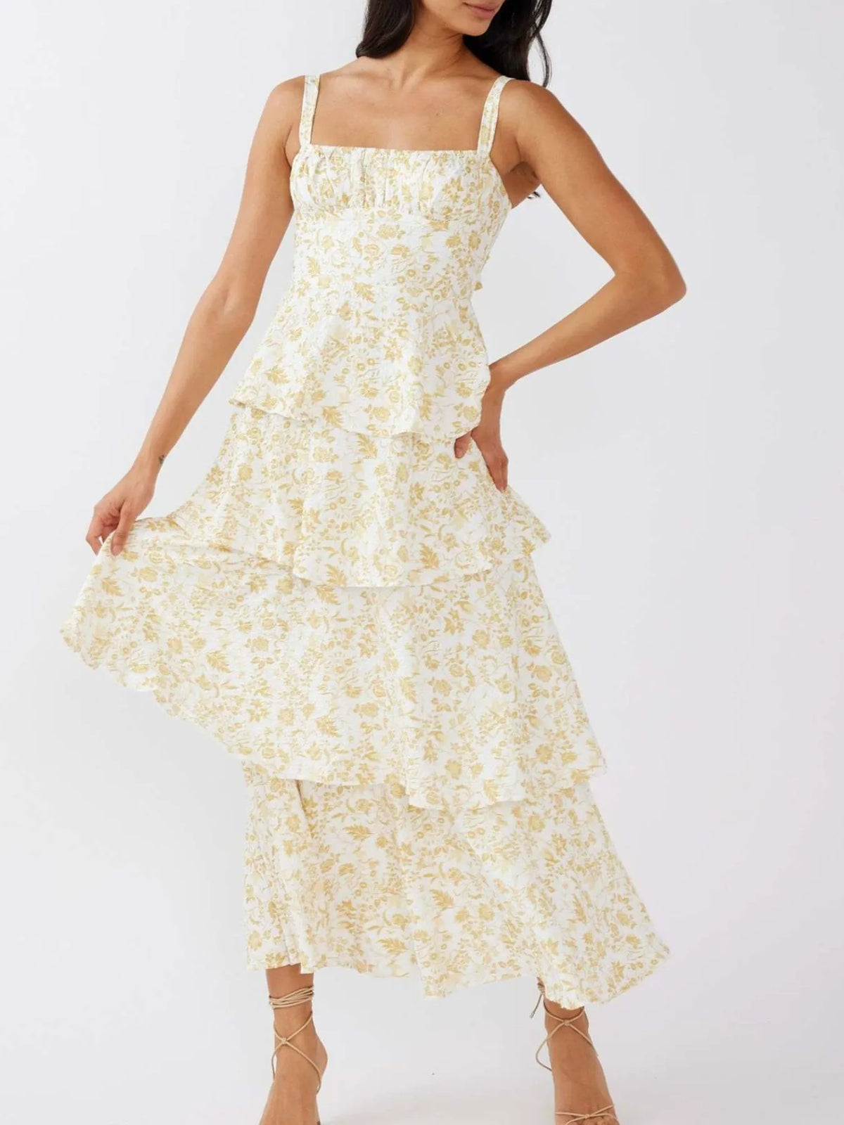 Floral Layered Ruffle Maxi Dress (8)