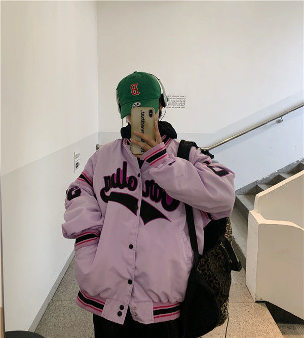 Vintage Harajuku Jacket Hip Hop Loose photo 5