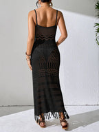 Openwork Scoop Neck Cover-up Dress (14)