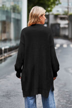 Open Front Dropped Shoulder Longline Cardigan (8)