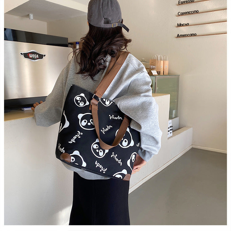Cute Panda Canvas Bag Cartoon Casual Shoulder photo 9