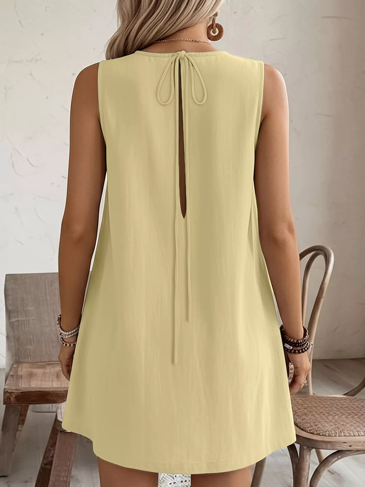 Frill Sleeveless Round Neck Dress (9)