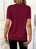 Half Zip Short Sleeve Top (8)