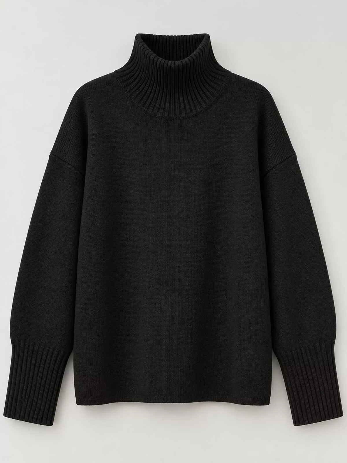 Turtleneck Dropped Shoulder Sweater (29)