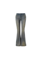Vintage Washed Distressed Straight Leg Jeans variant CJNZ181143401AZ|CJNZ181143402BY|CJNZ181143403CX|CJNZ181143404DW