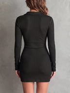Button-down Bodycon Mini Dress (5)