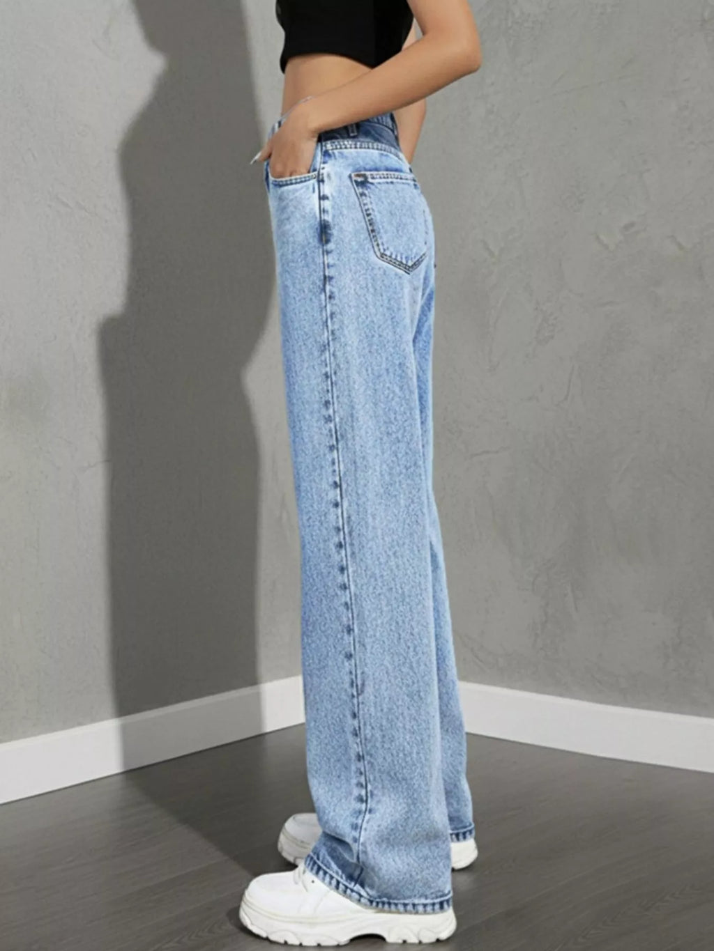 High Waist Wide Leg Jeans (2)