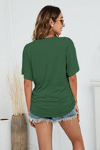 V-neck Side Ruched Tee (9)