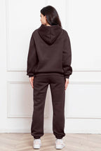 Drop Shoulder Long Sleeve Hoodie Pants Set (15)