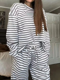 Striped Long Sleeve Top Pants Set