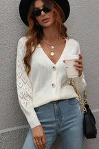 Rib-knit Plunge Raglan Sleeve Cardigan (6)