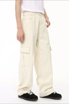 Hight Rise Wide Leg Cargo Pants (4)
