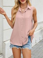 Button Down Collared Neck Tank (17)