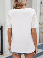 Lace Short Sleeve T-shirt (6)