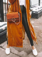 Open Front Long Sleeve Longline Cardigan (25)