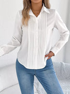 Pleated Front Long Sleeve Shirt (9)