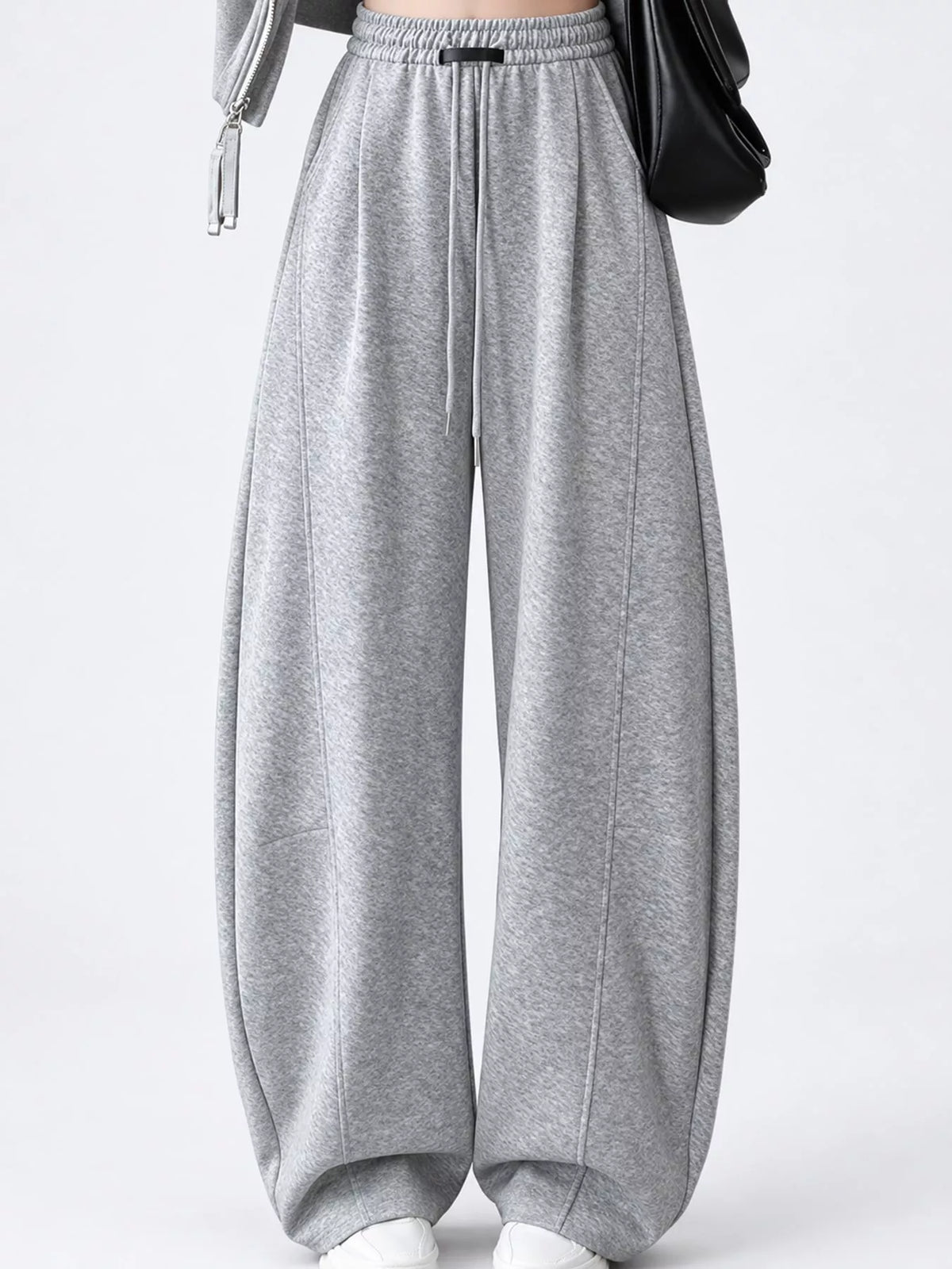 Full Size Drawstring Loose Fit Wide-leg Sweatpants Plus (3)