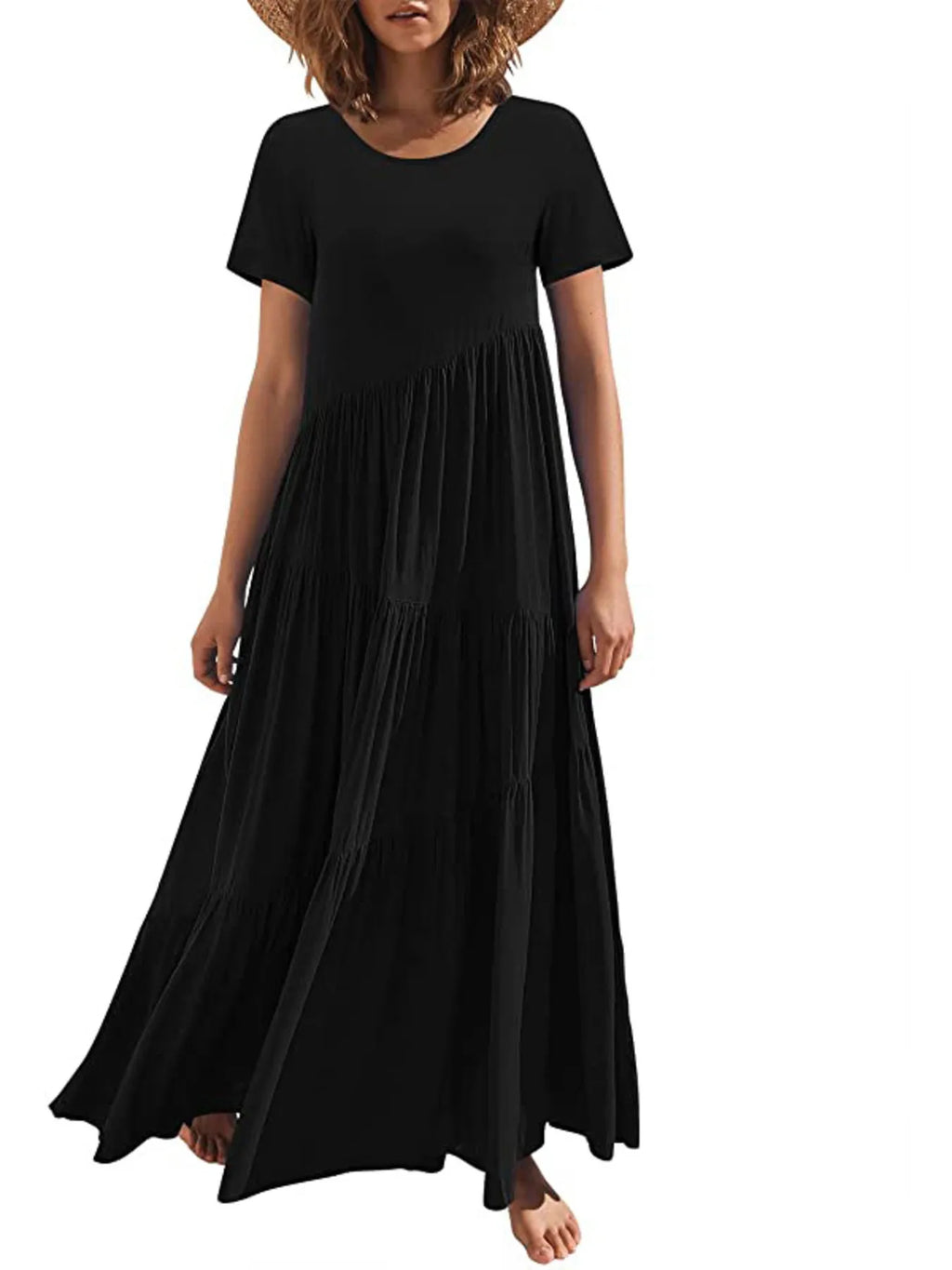 Round Neck Tiered Ruffle Maxi Dress (27)